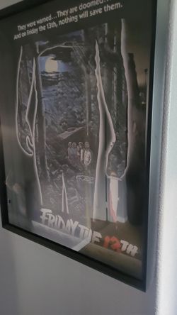 Signed Jason Machete Framed Poster Friday The 13th