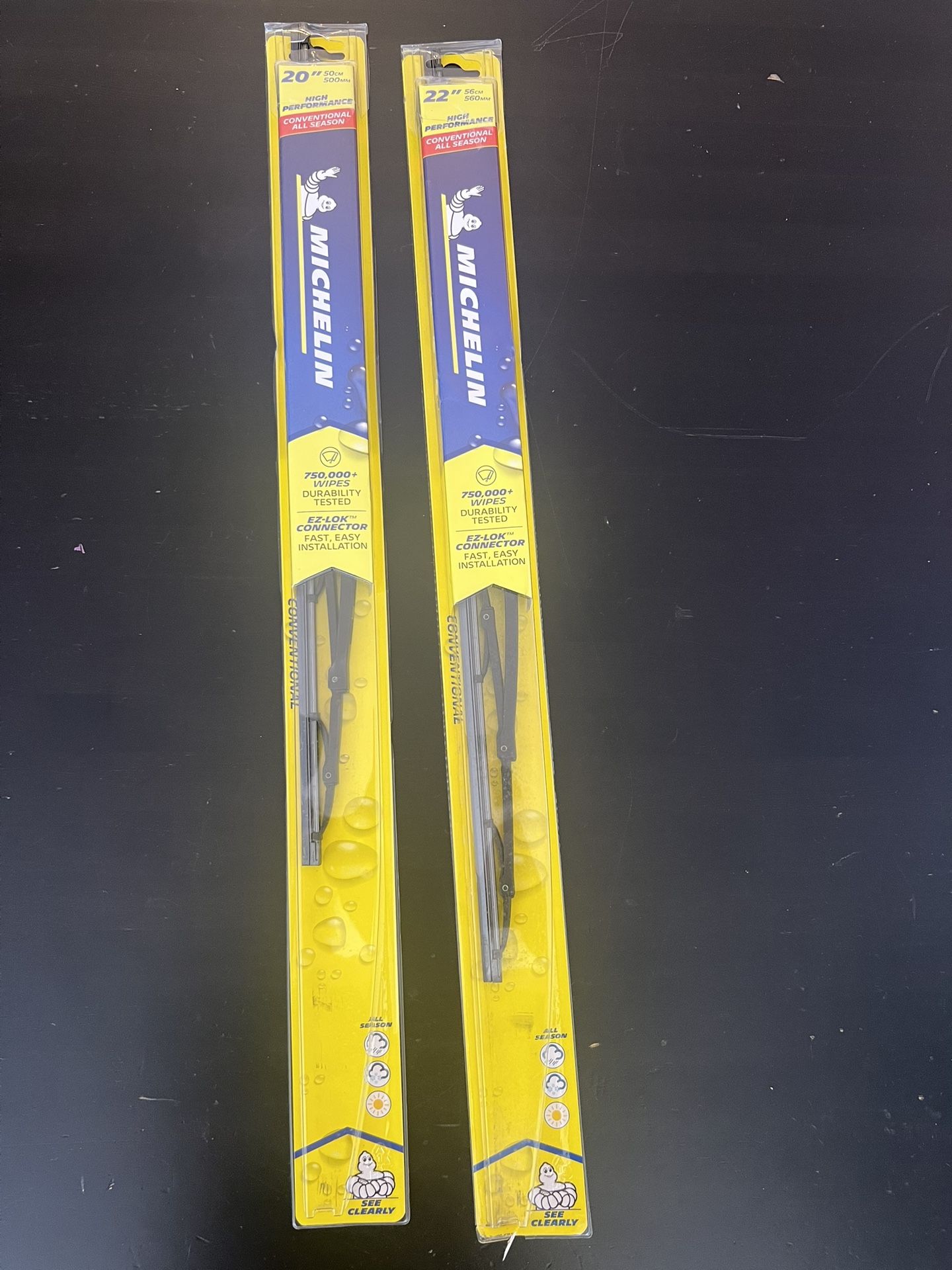 NEW!! Never Opened! 20'' & 22'' High Performance ALL SEASON windshield Wipers.