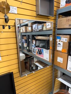 Gray medicine cabinet