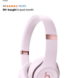 Women Pink Color Beats Wireless Like New