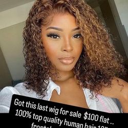 100% Human Hair Wig 14" Honey 