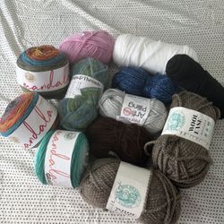 Destash Yarn Lot - Lion Brand, Premier, Loops & Threads (11 Skeins)