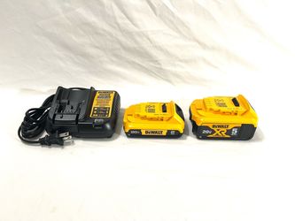 Brand new DeWalt XR 5Ah battery, 2Ah batteries, and charger