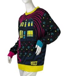Meow Wolf Limited Edition Sweater, Becoming Human Robot Sculpture, Size Large