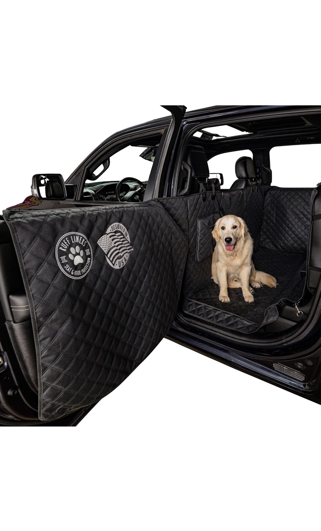 Dog Seat Cover, Back Seat, XL , Ruff Liners, Fits Full‑Size Crew Cab Truck