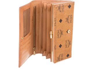 Monogram Pattern Leather Trifold Wallet