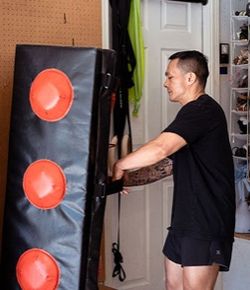 Treepad Workout- Black and Red- Martial arts, Kickboxing-Kickass- Martial Arts- Boxing Prep
