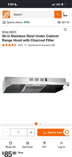 This is an AKDY 30-inch convertible under cabinet range hood