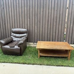 Free Lazy Boy Recliner and Coffee Table (