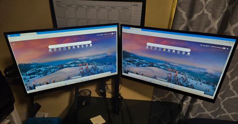Dual Acer 23in monitors with stand