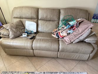 Leather sofa love seat