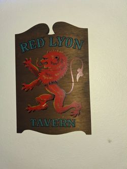 Red lyon tavern sign