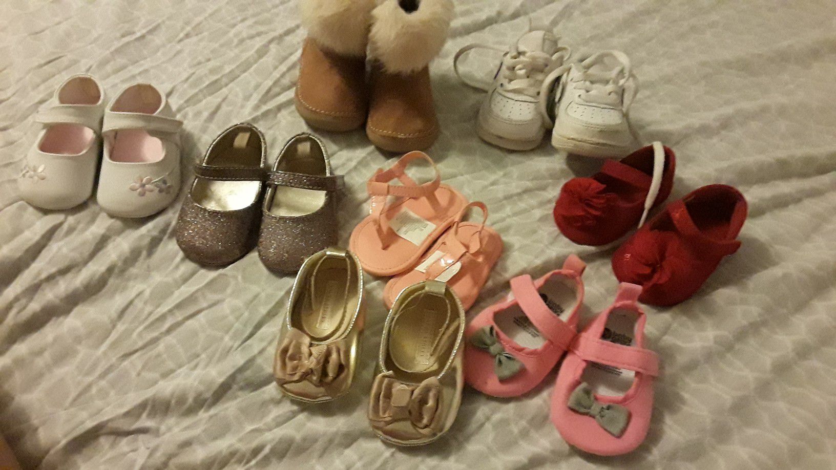 8 pair Baby girl shoes