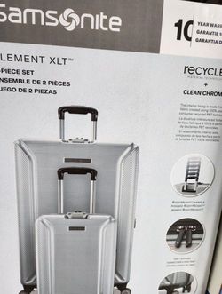 Samsonite Element XLT 2-piece Hardside Set Luggage Silver for Sale