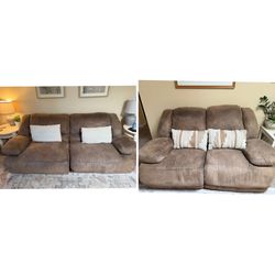 Couch & Love Seat Set. Full Reclining. 