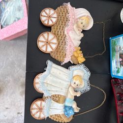 Baby carriage wall decor