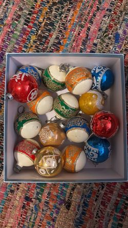 Vintage glass Christmas ornaments