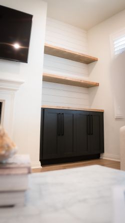 Custom Builtin Cabinet and Shelving