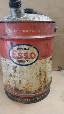 Antique Imperial ESSO products 5 gallon gas can