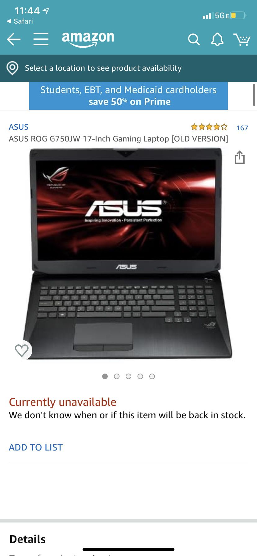 Gaming laptop can trade for hyped shoes