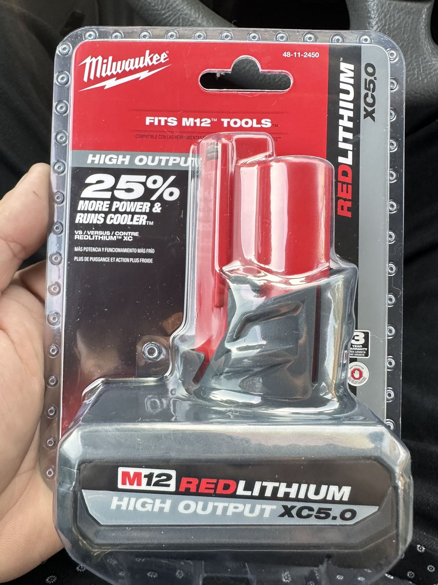 M12 12-Volt Lithium-Ion XC High Output 5.0 Ah Battery Pack