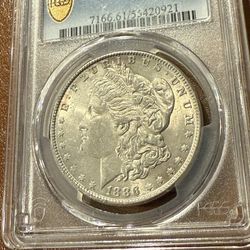 1886 Morgan Silver Dollar PCGS 