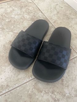 VANS Black Checkerboard Slide