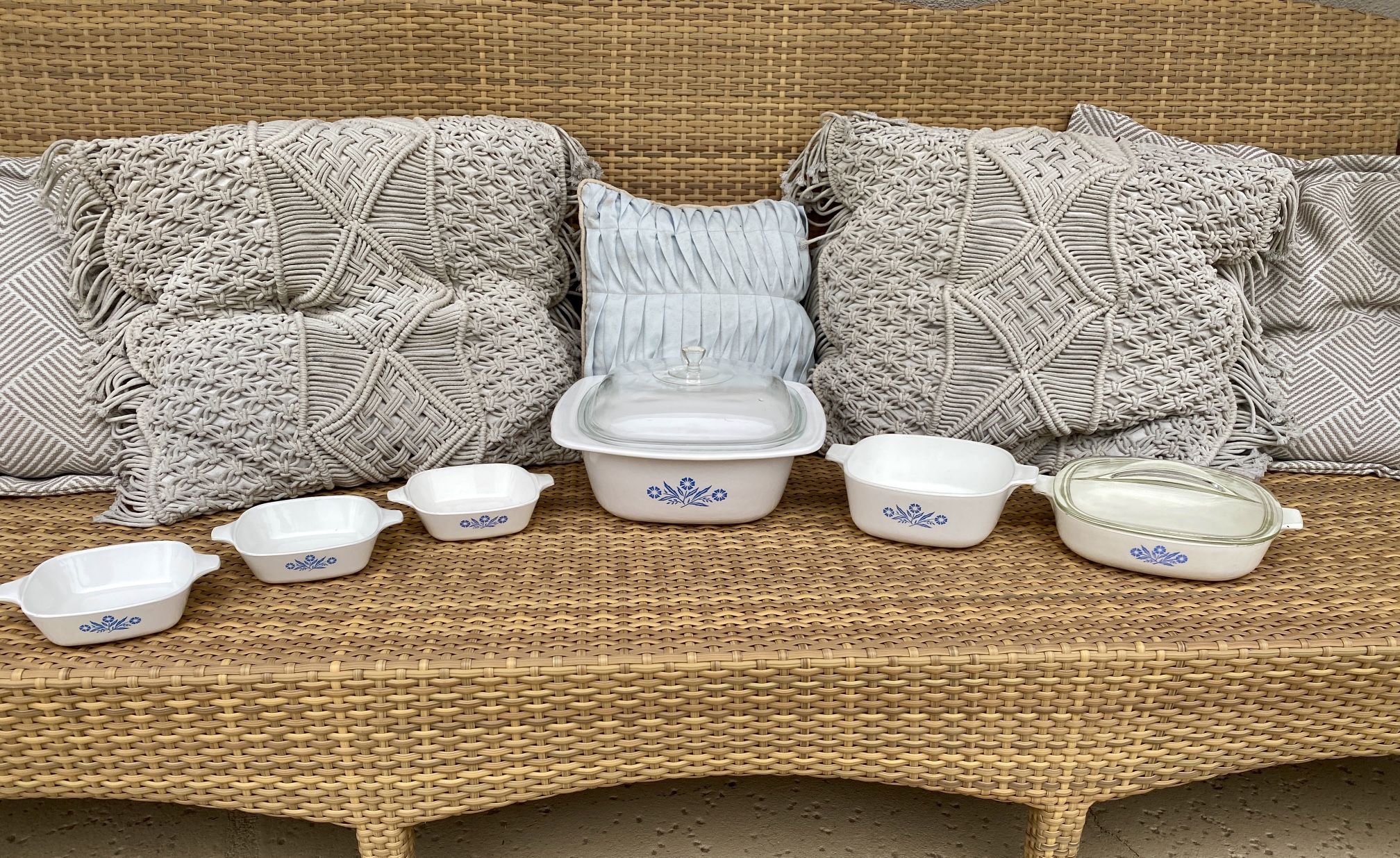 Vintage Blue Cornflower Corningware Set
