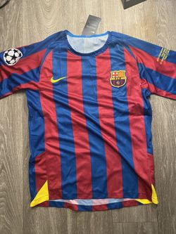 Ronaldinho Barcelona 2006 UCL Final size M retro soccer jersey