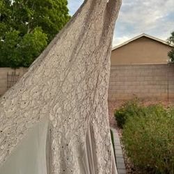 Stunning Nude and Beaded  Gown Wedding Prom Formal