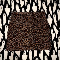 Vanilla Star Dark Cheetah Print Mini Skirt 