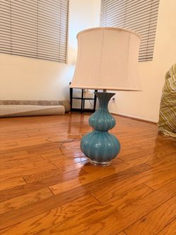 Teal turquoise lamp