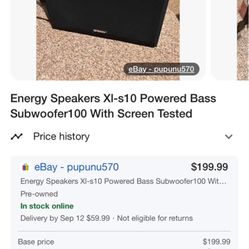 Energy speaker xl-s10  Subwoofer