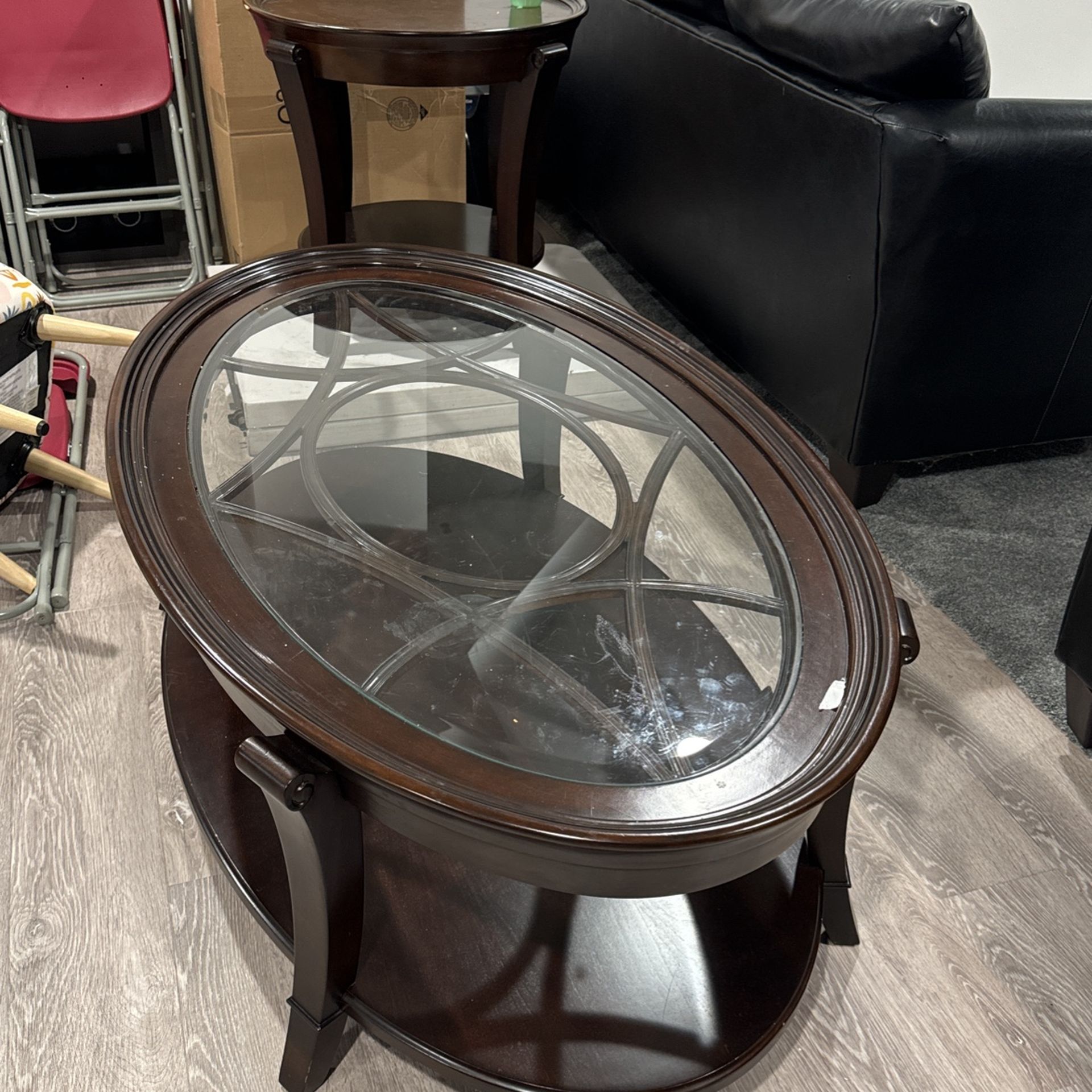 REAL WOOD AND SIDE TABLE FOR SALE