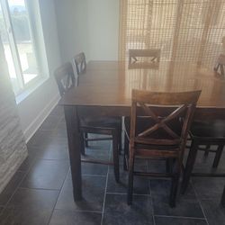 Bar Height Table With 6 Chairs Used 