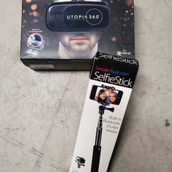 3D Headset & Selfie Stick $20  Takes Both
