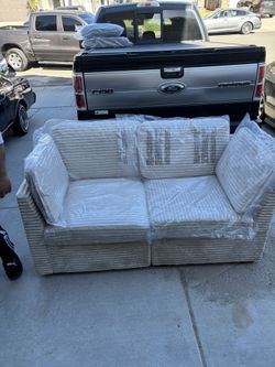 Beige Loveseat Living room Couch Bedroom Bedside Sofa Super Soft 