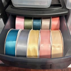 Satin Fabric Ribbon, 100 Yd Rolls