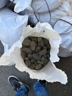 Bag of Black River Pebbles / Landscape Rocks