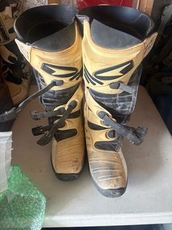 Motocross Dirt Bike Boots Yellow Black size 14