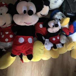 Vintage 2000s Disney Authentic Mickey/Donald/ Mini Mouse Plush 