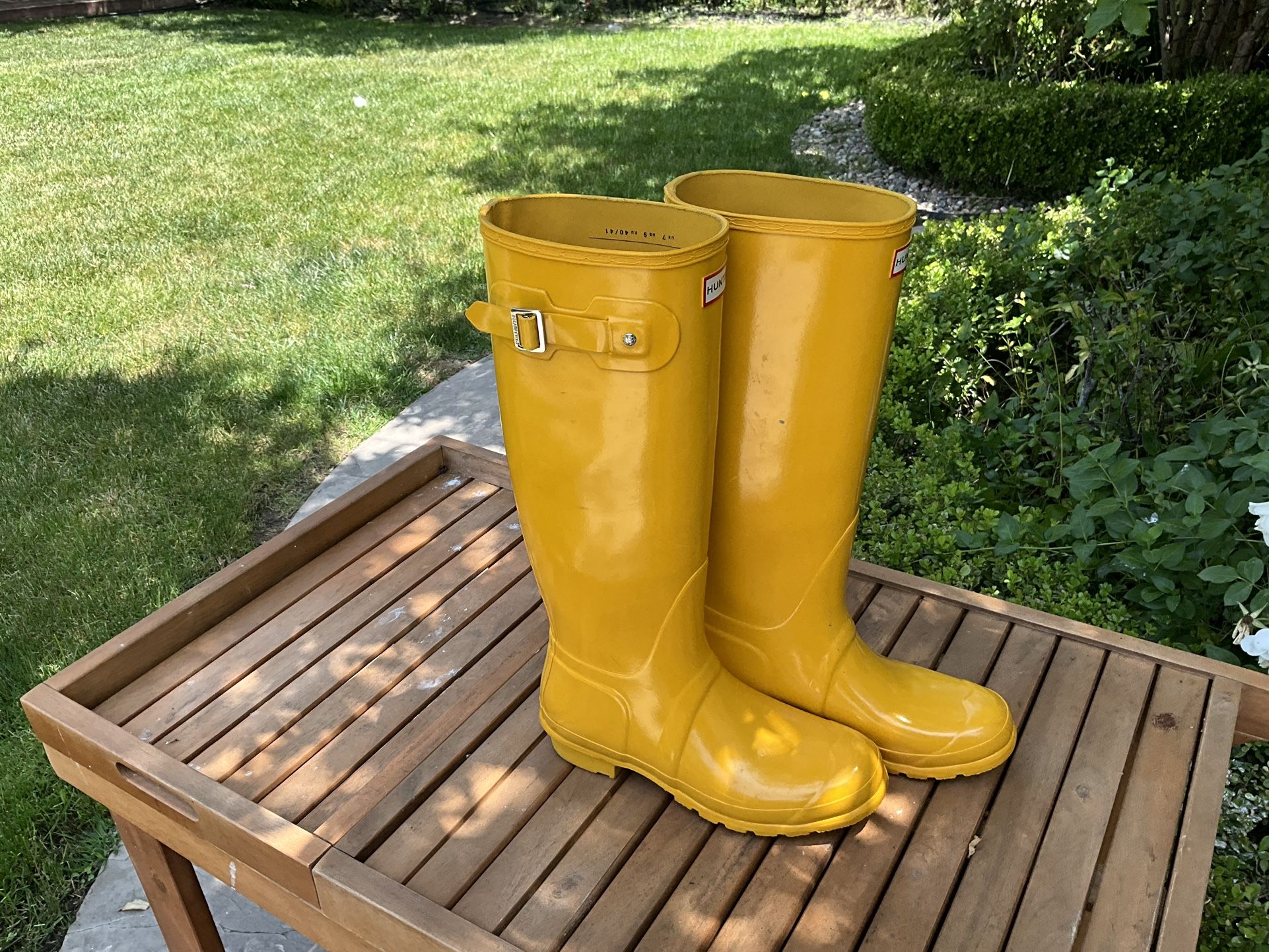 Yellow Hunter Boots Yellow Womens Rain Boots Tall Yellow Hunter