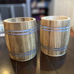2 Small Decorative Barrels