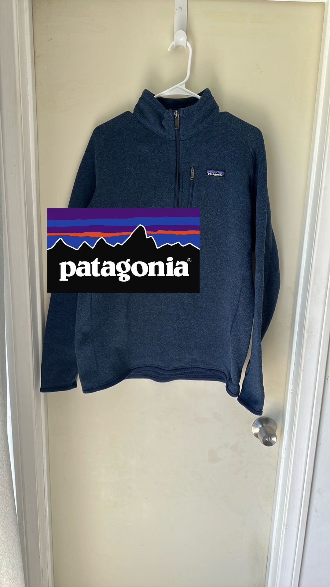 Mens Patagonia Better Sweater 1/4 Zip fleece jacket Large