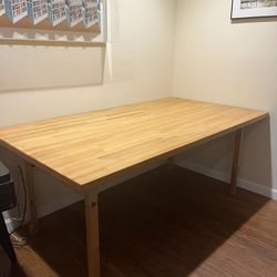 IKEA Solid Oak Table  73”x 40”x 1.5”
