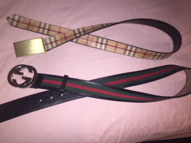 Burberry belt Gucci belt