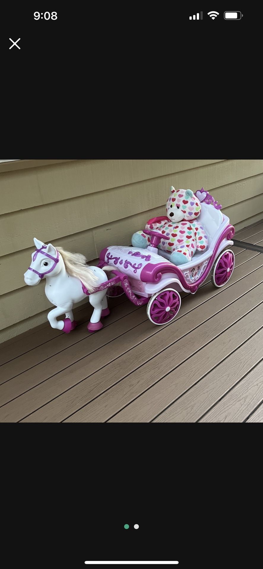 Huffy 17318 Disney Princess Royal Horse & Carriage 6V Ride-on Toy