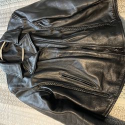 Leather motorcycle Jacket