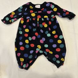 Hanna Andersson poka dot romper 0-3 month