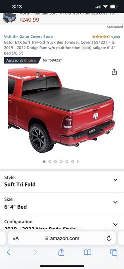 Folding Bed Cover For  Ram  -2019/2022 - 6.4 Bed  New Body Style